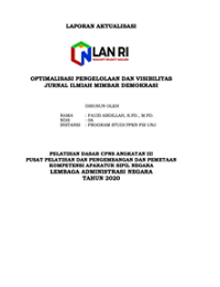 Optimalisasi Pengelolaan Dan Visibilitas Jurnal Ilmiah Mimbar Demokrasi Universitas Negeri Jakarta (TERBAIK 3)