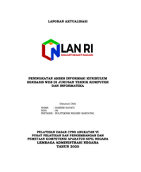 Peningkatan Akses Informasi Kurikulum Berbasis Web Di Jurusan Teknik Komputer Dan Informatika Politeknik Negeri Bandung