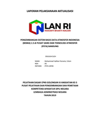 Pengembangan Sistem Basis Data Atmosfer Indonesia (Bisma) 1.5 Di Pusat Sains Dan Teknologi Atmosfer (PSTA) Bandung (LAPAN)
