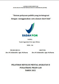 Sistem Pelayaan Publik Yang Terintegrasi Dengan Menggunakan Satu Alamat Short Link (BPOM Medan)