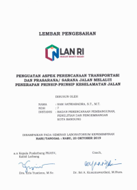 Penguatan Aspek Perencanaan Transportasi Dan Prasarana/Sarana Jalan Melalui Penerapan Prinsip-Prinsip Keselamatan Jalan (Badan Perencanaan Pembangunan, Penelitian dan Pengembangan Kota Bandung)