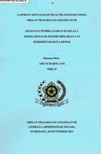 Nilai-Nilai Dasa Aneka di SDN Mekarjaya 15