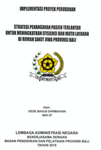 Strategi Penanganan Pasien Terlantar Untuk Meningkatkan Efisiensi Dan Mutu Layanan Di Rumah Sakit Jiwa Provinsi Bali (Dinas Kesehatan)