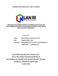 Optimalisasi Peran Penyuluh Pertanian Dalam Pengembangan KWT Sugih Mukti Di Desa Sukamahi Kecamatan Sukaratu (Dinas Pertanian Pangan dan Perikanan Kabupaten Tasikmalaya)