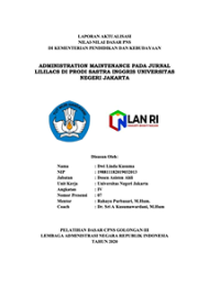 Administration Maintenance Pada Jurnal Lililacs Di Prodi Sastra Inggris Universitas Negeri Jakarta