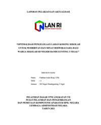 Optimalisasi Pengelolaan Lahan Kosong Sekolah Untuk Pembibitan Dan Minat Berwirausaha Bagi Warga Sekolah SD Negeri Randugunting 3 Tegal