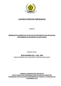 Membangun Sinergitas Pilar-Pilar Pentahelix Dalam Rangka Pengembangan Koperasi (Dinas Koperasi dan Usaha Kecil Provinsi Jawa Barat)