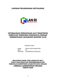 Optimalisasi Penggunaan Alat Praktikum Pemetaan Terestris (Theodolit) Dengan Pembentukan Geography Mapping Club Universitas Silliwangi
