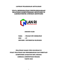 Upaya Meningkatkan Penyelenggaraan Pelatihan Komputerisasi Akuntansi Di Laboratorium Jurusan Akuntansi Universitas Siliwangi