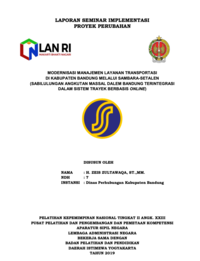 Modernisasi Manajemen Layanan Transportasi Di Kabupaten Bandung Melalui SAMBARA-SETALEN (Sabilulungan Angkutan Massal Dalem Bandung Terintegrasi Dalam Sistem Trayek Berbasis Online) (Dinas Perhubungan)