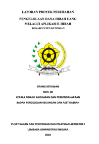 Pengelolaan Dana Hibah Uang Melalui Aplikasi E-Hibah di Kabupaten Kuningan (Badan Pengelolaan Keuangan dan Aset Daerah)