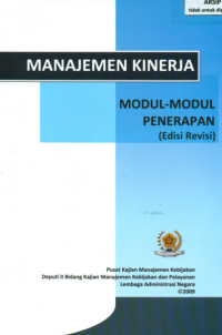 Manajemen Kinerja; Modul-Modul Penerapan (Edisi Revisi)