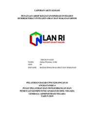 Penataan Arsip Kegiatan/Operasi Intelijen Di Direktorat Intelijen Obat Dan Makanan (BPOM)