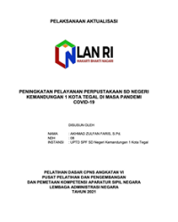Peningkatan Pelayanan Perpustakaan SD Negeri Kemandungan 1 Kota Tegal Di Masa Pandemi Covid 19
