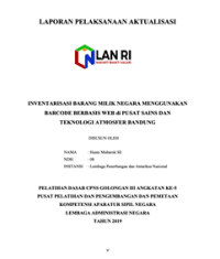 Inventarisasi Barang Milik Negara Menggunakan Barcode Berbasis Web Di Pusat Sains Dan Teknologi Atmosfer Bandung (LAPAN)