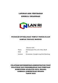 Program Optimalisasi Tempat Pengelolaan Sampah Terpadu Mandiri Kecamatan Ujung Berung Kota Bandung
