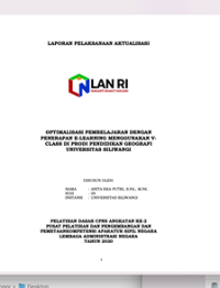 Optimalisasi Pembelajaran Dengan Penerapan E-Learning Menggunakan V-Class Di Prodi Pendidikan Geografi Universitas Siliwangi