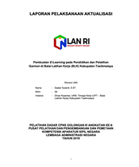 Pembuatan E-Learning Pada Pendidikan Dan Pelatihan Garmen Di Balai Latihan Kerja (BLK) Kabupaten Tasikmalaya (Dinas Koperasi, UKM, Tenaga Kerja)