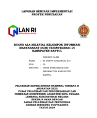 Ruang Ala Milenial Kelompok Informasi Masyarakat (KIM) Terintegrasi Di Kabupaten Bantul (Dinas Komunikasi dan Informatika)