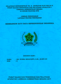 Membangun Satu Data Kependudukan Indonesia (Badan Pusat Statistik)