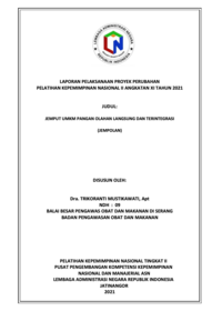 Jemput UMKM Pangan Olahan Langsung Dan Terintegrasi (JEMPOLAN) Di Provinsi Banten (BPOM)