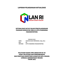 Optimalisasi Kataji Dalam Penatalaksanaan Program Kesehatan Jiwa Di UPTD Puskesmas Parungponteng Kabupaten Tasikmalaya