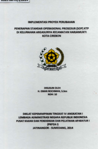 Penerapan Standar Operasional Prosedur (SOP) KTP Di Kelurahan Argasunya Kecamatan Harjamukti Kota Cirebon