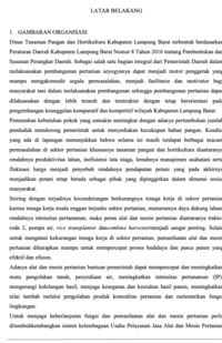 Intergrasi Sistem Pengelolaan Alat Dan Mesin Pertanian Dengan Pola Usaha Pelayanan Jasa Alat Dan Mesin Pertanian Di Kabupaten Lampung Barat (Dinas Tanaman Pangan dan Hortikultura)