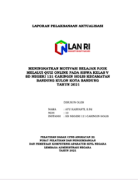 Meningkatkan Motivasi Belajar PJOK Melalui Quiz Online Pada Siswa Kelas V SD Negeri 121 Caringin Holis Kecamatan Bandung Kulon Kota Bandung Tahun 2021
