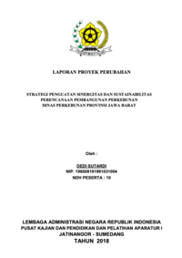 Strategi Penguatan Sinergitas dan Sustainabilitas Perencanaan Pembangunan Perkebunan Dinas Perkebunan Provinsi Jawa Barat
