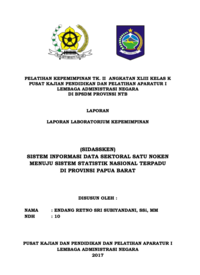 SIDASSKEN (Sistem Informasi Data Sektoral Satu Noken Menuju Sistem Statistik Nasional Terpadu Di Provinsi Papua Barat) (Badan Pusat Statistik Provinsi Papua Barat) (TERBAIK)