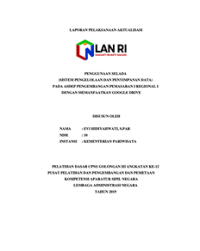 Penggunaan Selada (Sistem Pengelolaan Dan Penyimpanan Data) Dengan Memanfaatkan Google Drive Pada Asdep Pemasaran I Regional I (Kementerian Pariwisata)
