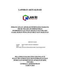 Perancangan Aplikasi Peminjaman Barang Milik Negara Di Direktorat Pemberdayaan Masyarakat Dan Pelaku Usaha (BPOM)