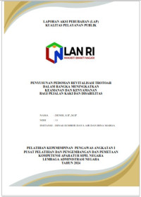Penyusunan Pedoman Revitalisasi Trotoar Oleh Dinas Sumber Daya Air dan Bina Marga Kota Bandung Untuk Meningkatkan Kualitas Dan Kenyamanan Bagi Pejalan Kaki dan Disabilitas