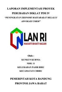 Peningkatan Ekonomi Masyarakat Melalui Advokasi UMKM (Kelurahan Pasir Biru Kecamatan Cibiru)