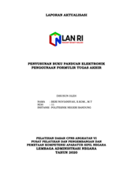 Penyusunan Buku Panduan Elektronik Penggunaan Formulir Tugas Akhir Politeknik Negeri Bandung