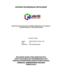 Meningkatkan Minat Baca Peserta Didik Melalui Gerakan Literasi Di Kelas V SDN Sindangsari Dinas Pendidikan dan Kebudayaan Kabupaten Tasikmalaya