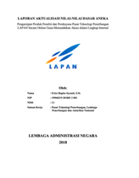 Pengarsipan Produk Peneliti Dan Perekayasa Pusat Teknologi Penerbangan LAPAN Secara Online Guna Memudahkan Akses Dalam Lingkup Internal (Lembaga Penerbangan dan Antariksa Nasional )