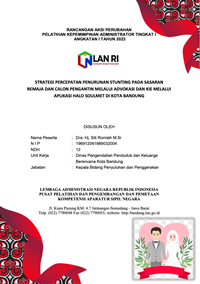 Strategi Percepatan Penurunan Stunting pada Sasaran Remaja dan Calon Pengantin melalui Advokasi dan KIE melalui Aplikasi HALO SOULMET di Kota Bandung Kecamatan Bojongloa Kaler Kota Bandung