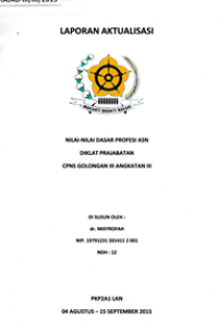 Nilai-Nilai Profesi ASN di Puskesmas Rancabali