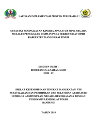 Strategi Peningkatan Kinerja Aparatur Sipil Negara Melalui Penegakan Disiplin Pada Sekretariat DPRD Kabupaten Manggarai Timur
