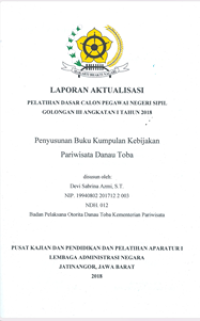 Penyusunan Buku Kumpulan Kebijakan Pariwisata Danau Toba (Kementerian Pariwisata)