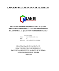 Efektifitas Program BCA (Belajar Cinta Al-Quran) Sebagai Upaya Meningkatkan Kemampuan Peserta Didik Dalam Membaca Al-Quran Di SDN 016 Dr Cipto Pajajaran Kota Bandung