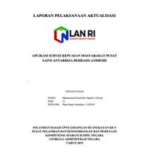Aplikasi Survei Kepuasan Masyarakat Pusat Sains Antariksa Berbasis Android (LAPAN)
