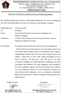 Sistem Infomasi Perlindungan Anak Berbasis Website (Dinas Sosial, Pemberdayaan Perempuan dan Perlindungan Anak Kabupaten Klungkung)