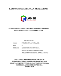 Integrasi Database Laporan Dan Dokumentasi Dukungan Kegiatan Di Area Jawa (Kementerian Pariwisata)