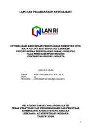 Optimalisasi Rancangan Perkuliahan Semester (RPS) Mata Kuliah Bioteknologi Tanaman Dengan Skema Perkuliahan Jarak Jauh (PJJ) Pada Program Studi Biologi Universitas Negeri Jakarta (TERBAIK 1)