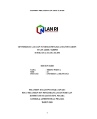 Optimalisasi Layanan Informasi Pengajuan Dan Penulisan Tugas Akhir / Skripsi (Universitas Siliwangi)
