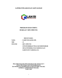 Program Gelis Cerita Di Kelas V SDN Cipicung Kabupaten Tasikmalaya