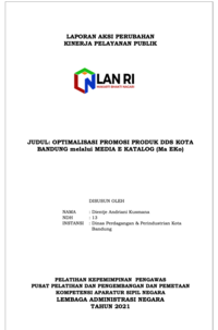 Optimalisasi Promosi Produk Designers Dispatch Service (DDS) Kota Bandung Melalui Media E Katalog (Ma EKo) - Dinas Perdagangan dan Perindustrian